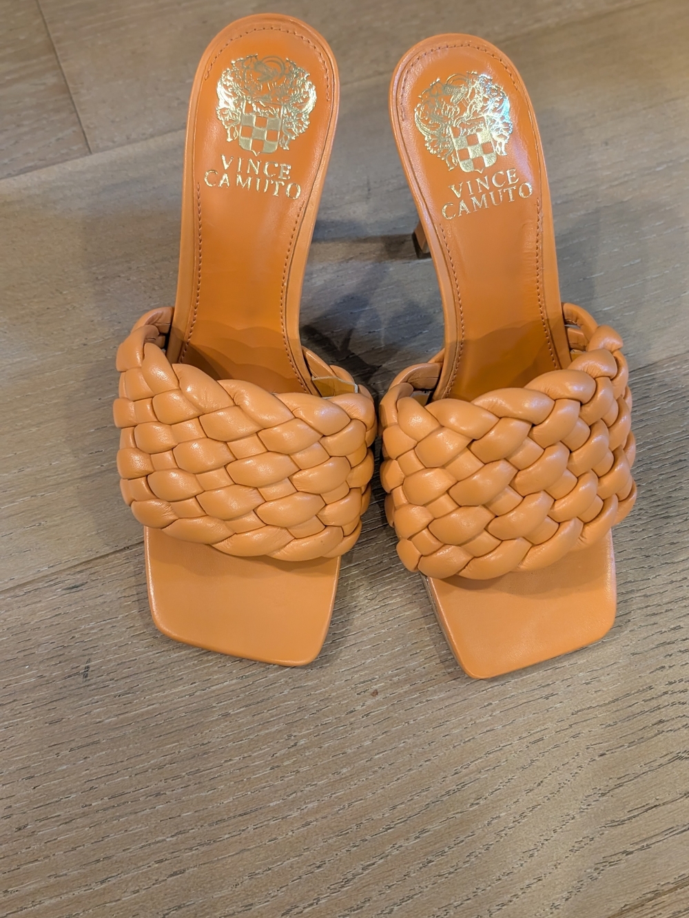 Vince Camuto Orange Brinela Braided Sandals - Size 6